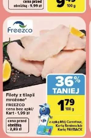 Filety z tilapii mrożone Freezco
