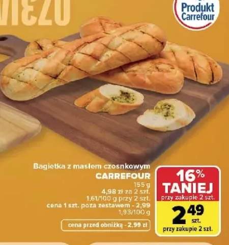 Bagietka z masłem czosnkowym Carrefour