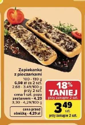 Zapiekanka z pieczarkami