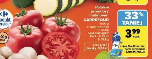 Polskie pomidory malinowe Carrefour