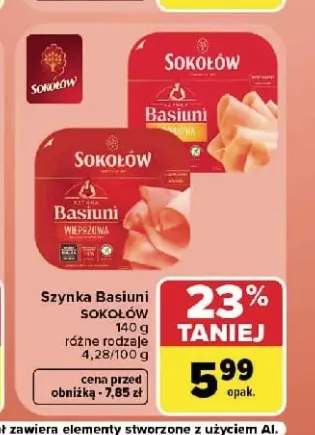 Szynka Basiuni miodowa Sokołów +1 wariant