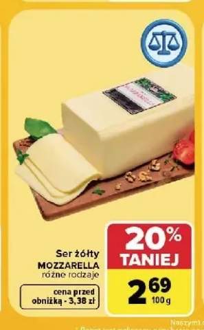Ser żółty Mozzarella