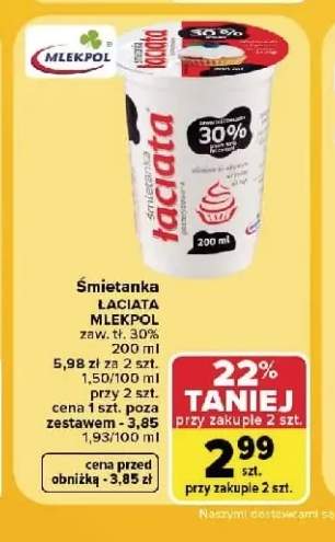 Śmietanka Łaciata Mlekpol 30%