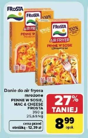 Danie do air fryera mrożone Penne w sosie Frosta +1 wariant