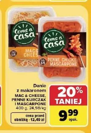 Danie z makaronem Mac & Cheese Come a Casa +1 wariant