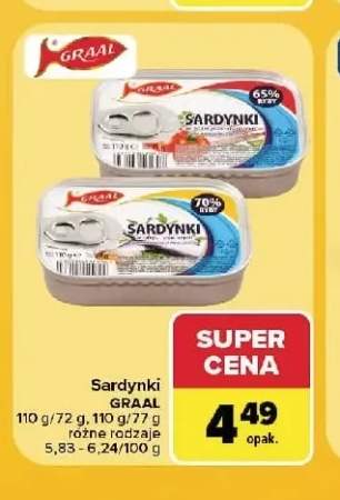 Sardynki w sosie pomidorowym Graal +1 wariant