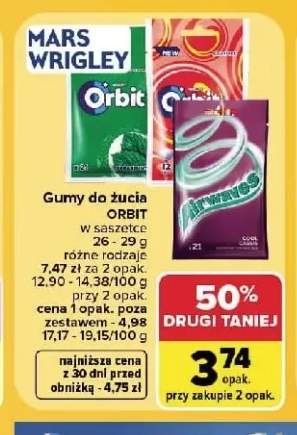 Gumy do żucia Orbit Spearmint +2 warianty