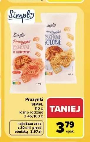 Prażynki pszenne solone Simpl +1 wariant