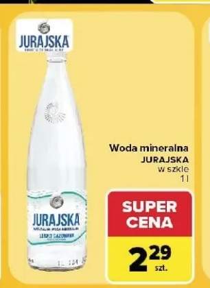 Woda mineralna niegazowana Jurajska w szkle