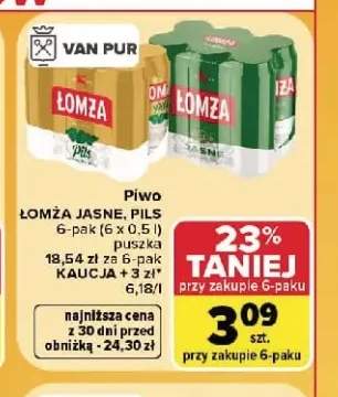 Piwo Łomża 6-pak 500 ml +1 wariant