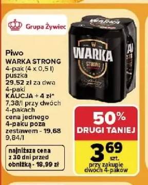 Piwo Warka Strong 4-pak 500 ml