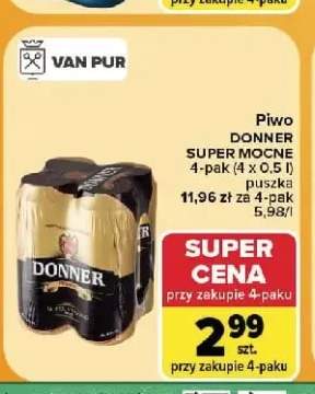 Piwo Donner Super Mocne 4-pak 500 ml