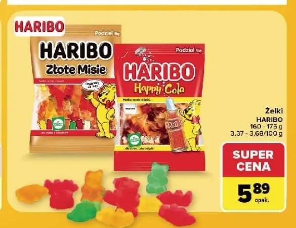 Żelki Haribo Złote Misie +1 wariant