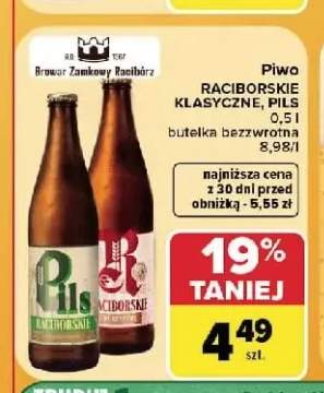 Piwo Raciborskie klasyczne +1 wariant