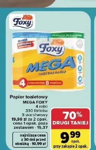 Papier toaletowy Mega Foxy 4-pak