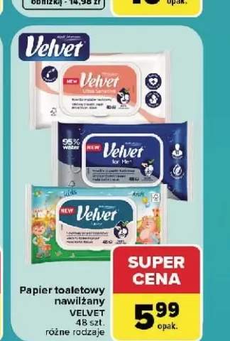 Papier toaletowy nawilżany Velvet for Men +2 warianty