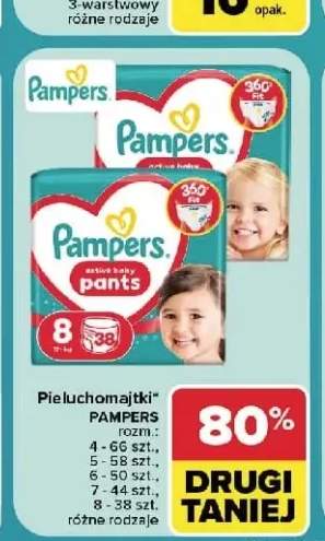 Pieluchomajtki Pampers rozm. 4 +4 warianty