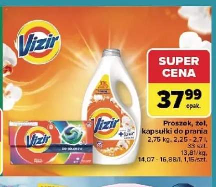 Proszek, żel, kapsułki do prania Vizir