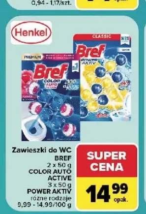 Zawieszki do WC Bref Color Aktiv 2-pak +1 wariant