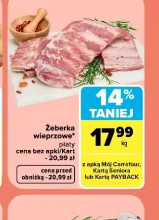 Żeberka wieprzowe płaty
