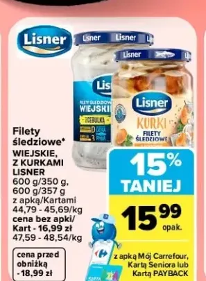 Filety śledziowe wiejskie z cebulką Lisner