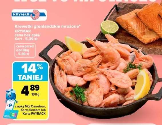 Krewetki grenlandzkie mrożone Krymar