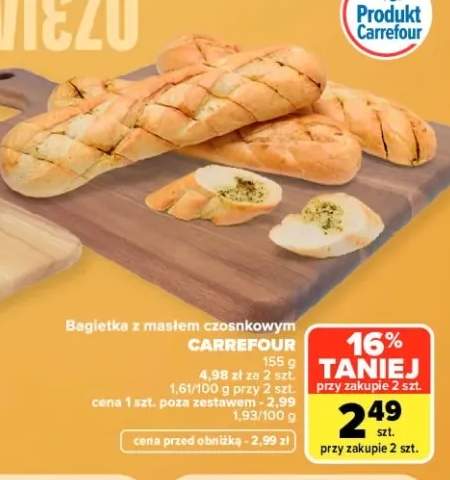 Bagietka z masłem czosnkowym Carrefour