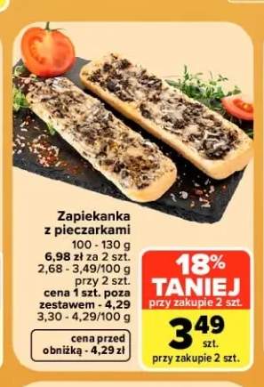 Zapiekanka z pieczarkami