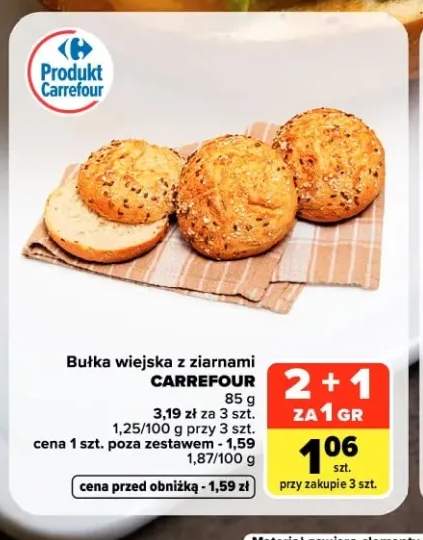 Bułka wiejska z ziarnami Carrefour