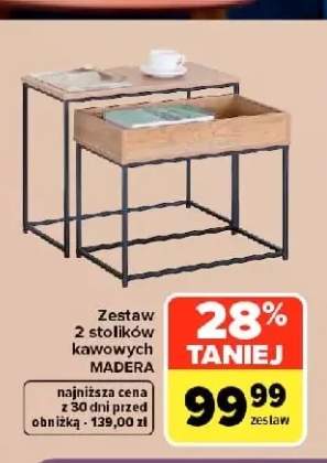 Zestaw 2 stolików kawowych Madera