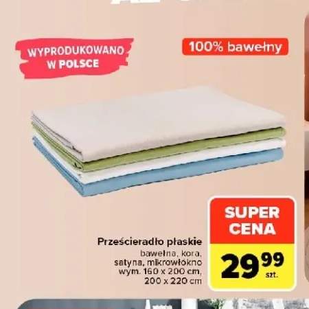Prześcieradło płaskie bawełna 160x200 cm +7 wariantów