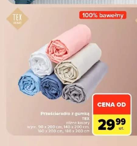 Prześcieradło z gumką Tex 90x200 cm +3 warianty