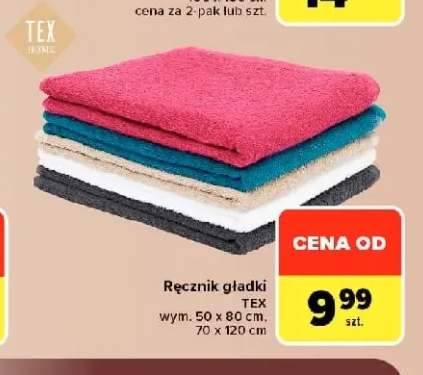 Ręcznik gładki Tex 50x80 cm +1 wariant
