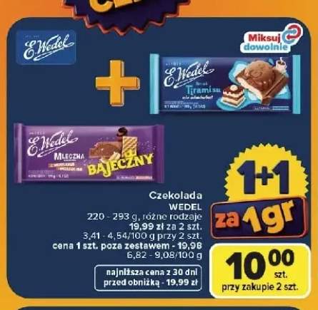 Czekolada Tiramisu E.Wedel +1 wariant