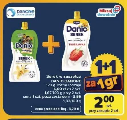 Serek w saszetce Danio Danone