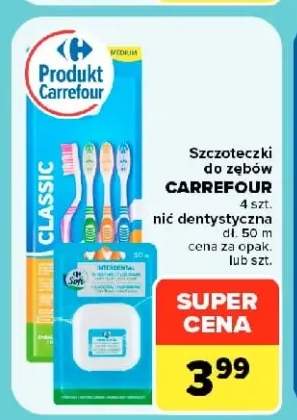 Szczoteczki do zębów Carrefour 4-pak +1 wariant