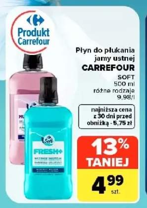 Płyn do płukania jamy ustnej Carrefour Soft