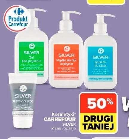 Żel pod prysznic Silver Carrefour +3 warianty