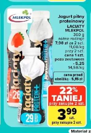 Jogurt pitny proteinowy naturalny Łaciate +1 wariant