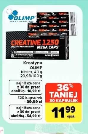 Kreatyna Olimp 30 kapsułek +1 wariant