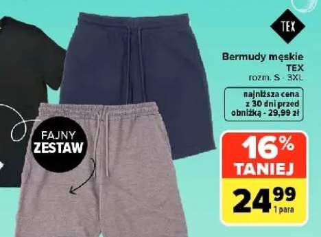 Bermudy męskie TEX