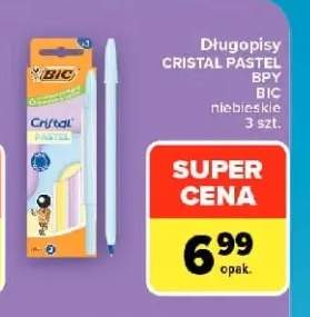 Długopisy Cristal Pastel BPY BIC niebieskie