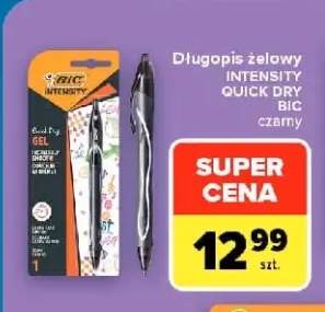 Długopis żelowy Intensity Quick Dry BIC czarny