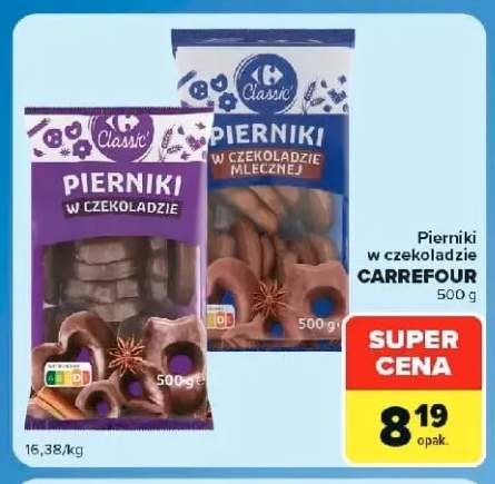 Pierniki w czekoladzie mlecznej Carrefour +1 wariant