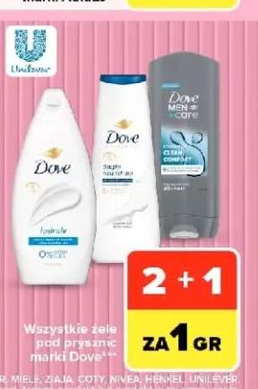 Żele pod prysznic marki Dove +3 warianty