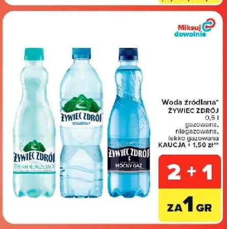 Woda źródlana gazowana Żywiec Zdrój +2 warianty
