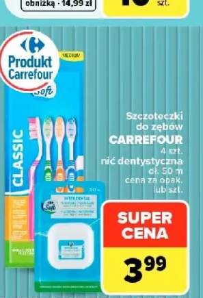 Szczoteczki do zębów Carrefour 4-pak +1 wariant