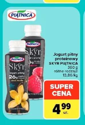 Jogurt pitny proteinowy Skyr Piątnica wanilia