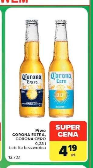 Piwo bezalkoholowe Corona Cero +1 wariant
