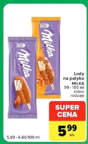 Lody na patyku Milka Caramel Crunch +1 wariant